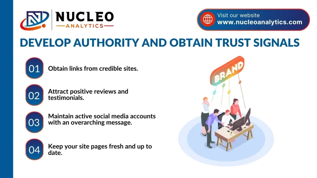Develop Authority and Obtain Trust Signals