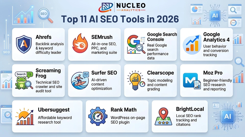 Top 11 AI SEO Tools in 2026