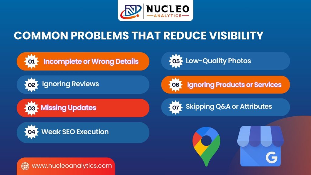 common problems that reduce visibility